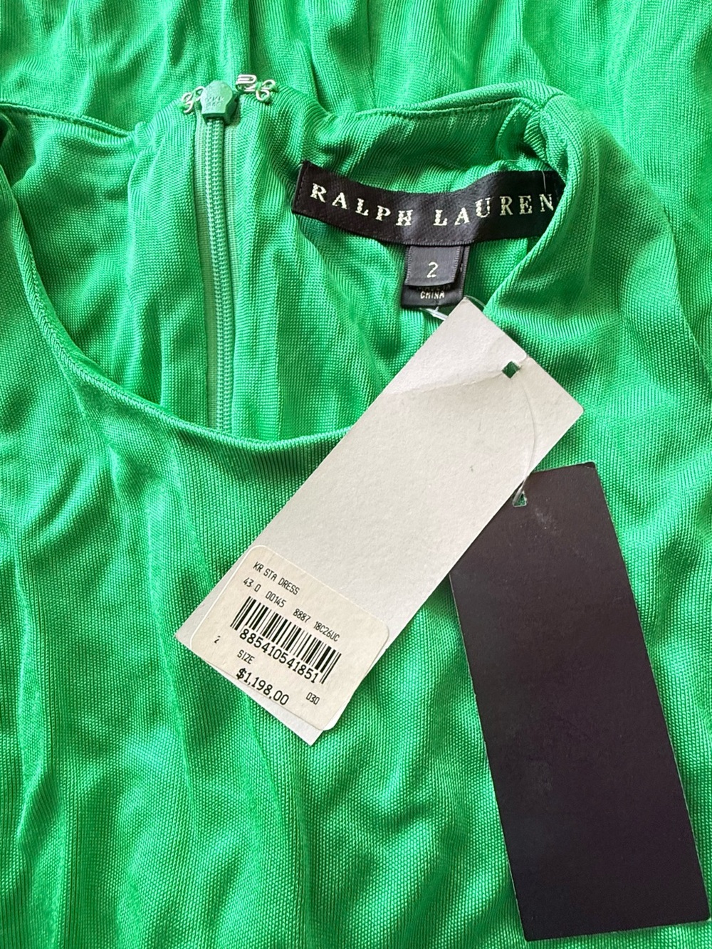 Ralph Lauren Black Label Bright Green Dress